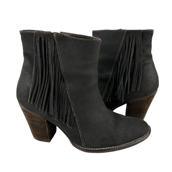 Anthropologie Klub Nico Gray Batilda Fringe Boots - Picture 1 of 5